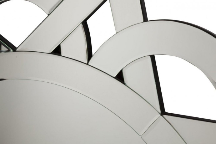 Зеркало круглое большое венецианское в фигурной раме диаметр 101 см Silba