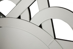 Зеркало круглое большое венецианское в фигурной раме диаметр 101 см Silba