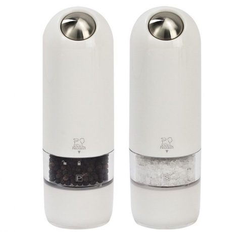 Набор мельниц для соли и перца, 17 см, белый поликарбонат Alaska DUO Peugeot