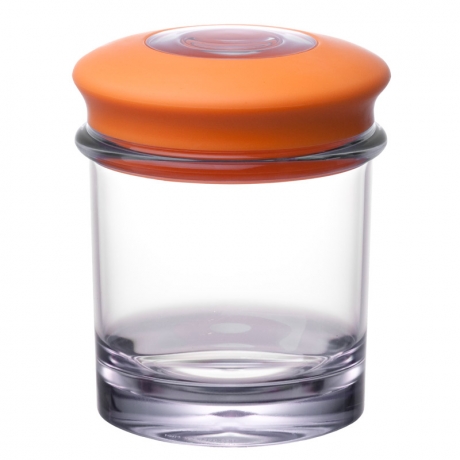 Банка для хранения вакуумная 0,5 л оранжевая