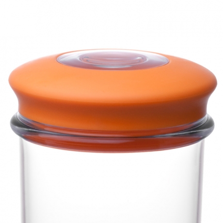 Банка для хранения вакуумная 0,5 л оранжевая