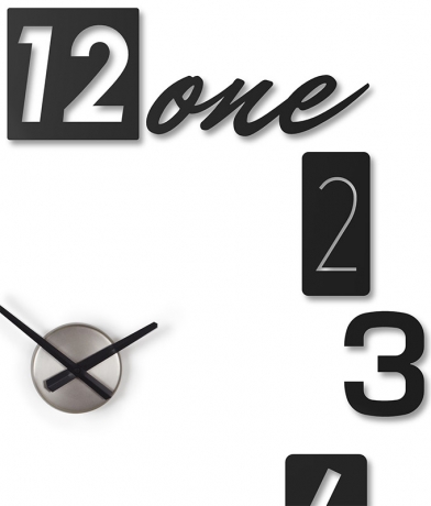 Часы настенные Numbra, черные, Umbra