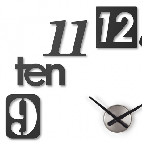 Часы настенные Numbra, черные, Umbra