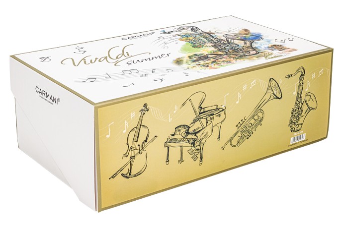 Пара чайная, 1 перс, 2 пр, 230 мл, фарфор F, белая/оранжевая, Лето, A. Vivaldi Carmani