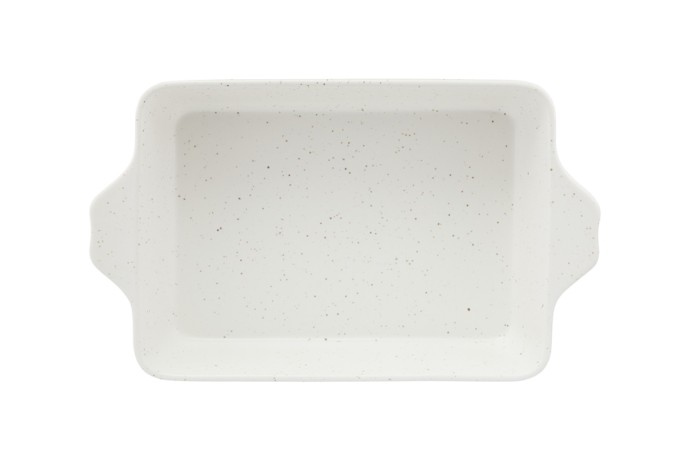 Форма для запекания, 28х20 см, с крышкой, фарфор P, прямоугольная, молочная, в крапинку, Speckle Maxwell & Williams