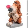 RV-910 Статуэтка Собака Бассет-хаунд "Цветы для прекрасной Леди" (W.Stratford)