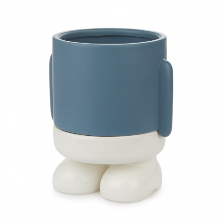 Кашпо керамическое для цветов Mr. Standy синее, 20 см. Balvi