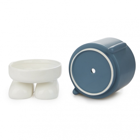 Кашпо керамическое для цветов Mr. Standy синее, 20 см. Balvi