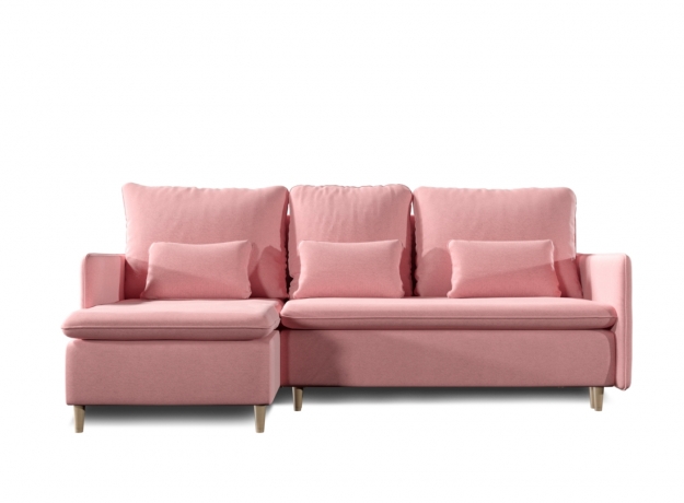 Диван-кровать Fresh, коллекция "Фреш" 214*96*159, Полиэстер, Хлопок, Нейлон, Пенополиуретан, Дерево, Розовый