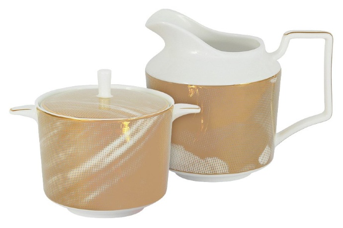 Чайный сервиз на 6 персон Лунная соната голд, 21 предметов Naomi