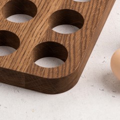 Подставка под 6 яиц, 18х12,5х2,3 см. темно-коричневый, Uneca