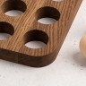 Подставка под 6 яиц, 18х12,5х2,3 см. темно-коричневый, Uneca