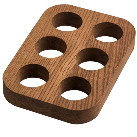 Подставка под 6 яиц, 18х12,5х2,3 см. темно-коричневый, Uneca