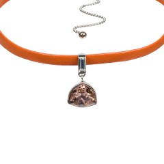 Колье Vintage Rose / Orange Leather Fiore Luna