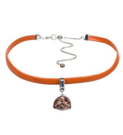 Колье Vintage Rose / Orange Leather Fiore Luna