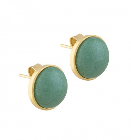 Пусеты Pearl Green Quartz A1992.16 G/G Possebon