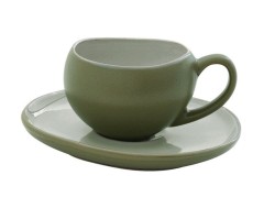 Чашка с блюдцем Organica, зелёная, 0,09 л. Easy Life