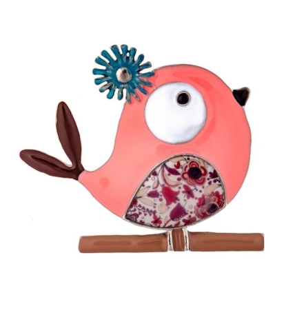 Брошь Птичка XZ0079.9 R/S Shadore