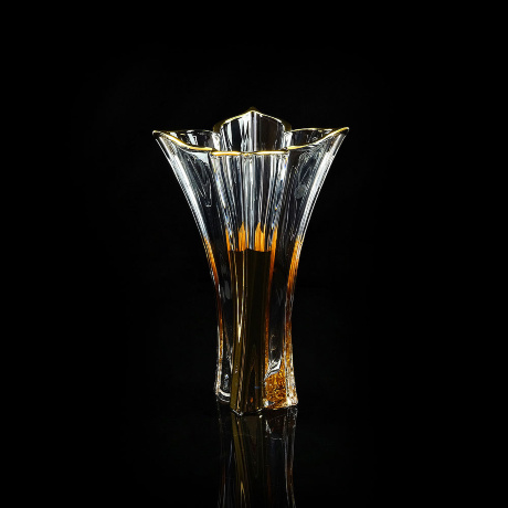 Ваза H36 см. DECOR, хрусталь/декор золото 24К