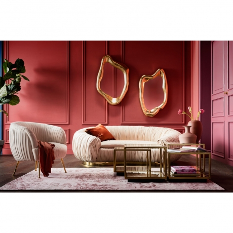 Диван Perugia, коллекция "Перуджа" 195*65*119, ДСП, Эвкалипт, Полиэстер, Сталь, Бежевый