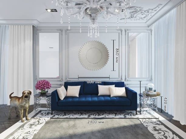 Зеркало круглое венецианское в виде цветка диаметр 86 см Livian