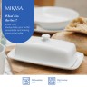 Масленка фарфоровая Mikasa Chalk, 21 см. белая, Kitchen Craft