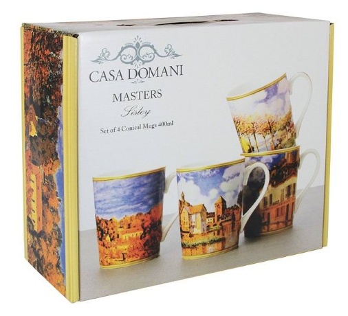 Набор из 4-х кружек Сислей, 400 мл. Casa Domani