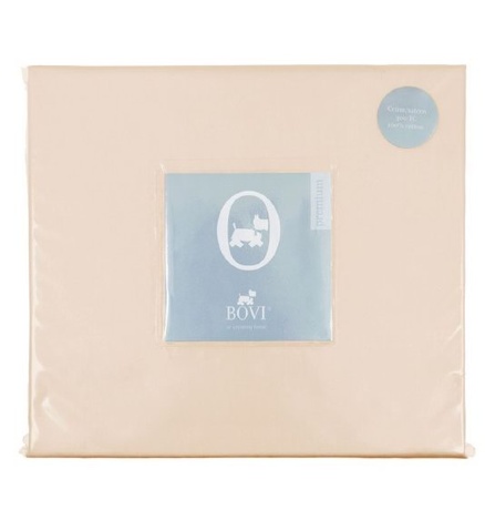 Простыня на резинке (SB), сатин, 180x200x30см. бежевый, BOVI