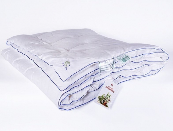 Одеяло  всесезонное из Фитолинии  "Лаванда Антистресс", 200х220 см. в комплекте  ароматное саше из натуральной лаванды, Natures