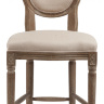 Барный стул деревянный мягкий кремовый лен Vintage French Round
