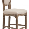Барный стул деревянный мягкий кремовый лен Vintage French Round