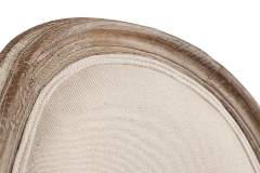 Барный стул деревянный мягкий кремовый лен Vintage French Round