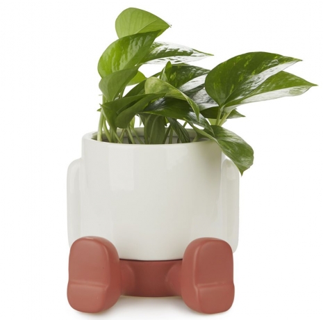 Кашпо керамическое для цветов Mr. Sitty красное, 20 см. Balvi