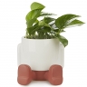 Кашпо керамическое для цветов Mr. Sitty красное, 20 см. Balvi