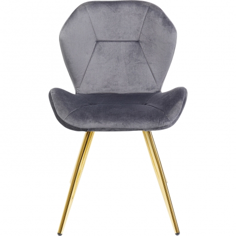 Стул Viva, коллекция "Вива" 46*82*52, Бархат, Полиуретан, Фанера, Сталь, Серый