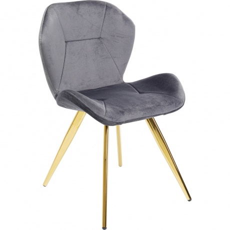 Стул Viva, коллекция "Вива" 46*82*52, Бархат, Полиуретан, Фанера, Сталь, Серый