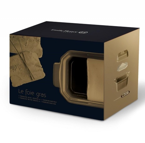 Подарочный набор Паштет (террин 19х12см, градусник), цвет гранат Emile Henry