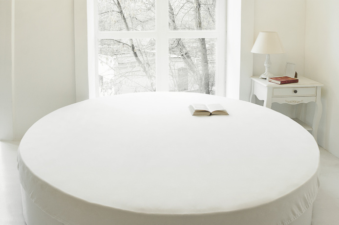 Простыня-чехол PALETTE GRASS с юбкой кругая d-200