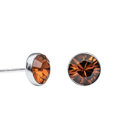 Пусеты Smoked Topaz SWE298 ST S Fiore Luna