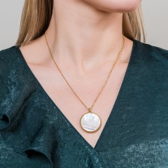 Колье SHELL WHITE BP01734-3 BW/G Fiore Luna