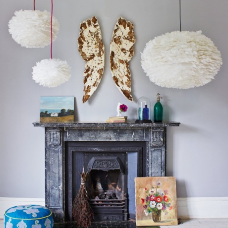 Плафон Eos mini, перья, 20x35 см. Umage