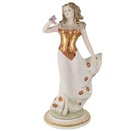 Статуэтка "Девушка с бабочкой" бронза, Sabadin Vittorio 35 см.