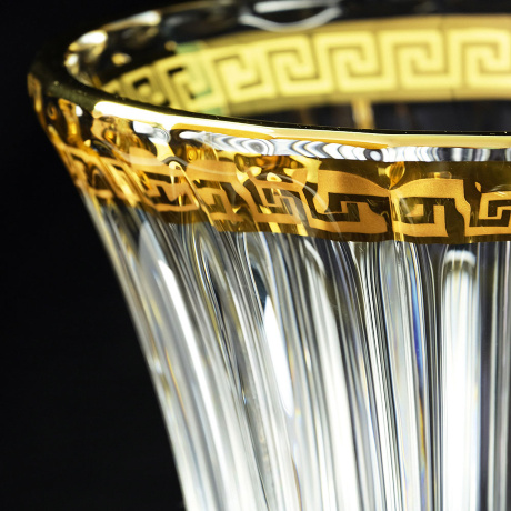 Ваза H40 см. DECOR, хрусталь/декор золото 24К