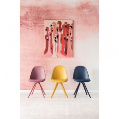 Стул Candy, коллекция "Леденец" 49*84*53, Искусственная кожа, Полипропилен, Ясень, Синий