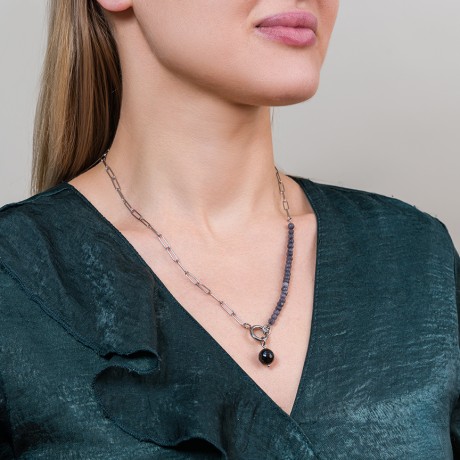 Колье AGAT GREY Fiore Luna