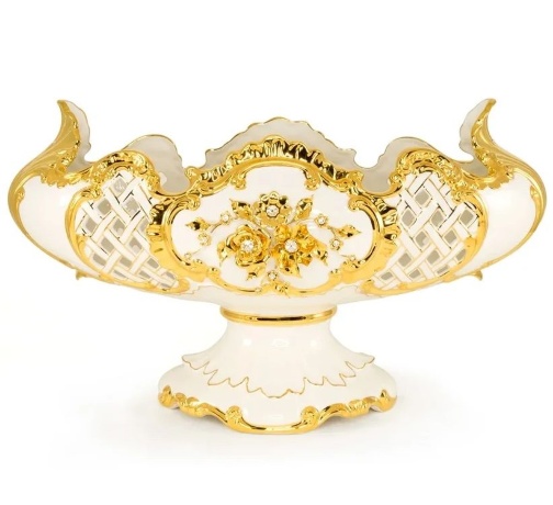 Ваза настольная, 58х27х34 см. EMOZIONI, керамика, swarovski