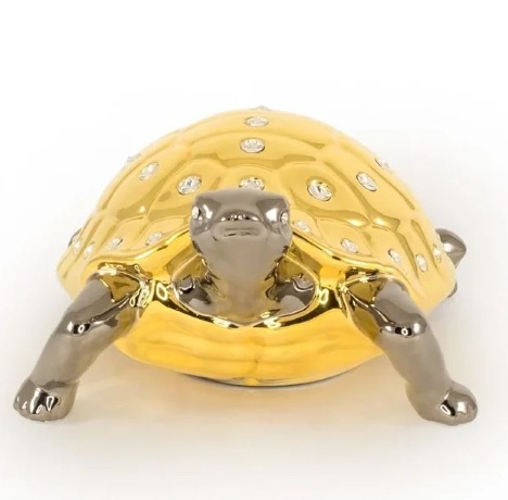 Статуэтка черепаха, 31х22х13 см. GIARDINO, керамика, swarovski