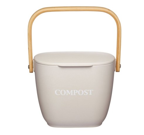 Ведро для пищевых отходов с герметичной крышкой, 3 л. Natural Elements Bamboo Kitchen