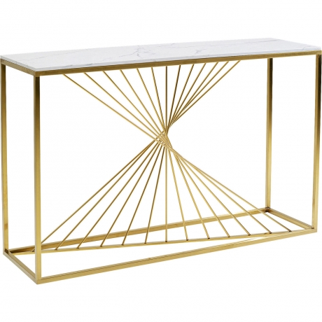 Консоль Luxury, коллекция "Роскошь" 142*88*42, Стекло, Сталь, Белый