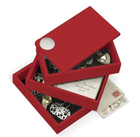 Шкатулка Spindle, красная, Umbra